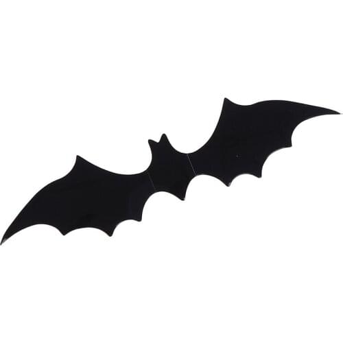 12Pcs/set Halloween Decoration 3D Black PVC Bat DIY Decor Wall Sticker Halloween Party Bar Decals For Scary Halloween Party