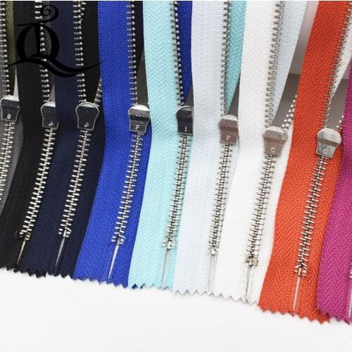 15cm-45cm 5pcs closed-End brand Metal Zippers With Pearl Slider, Multi-color #5 Zippers For DIY Sewing 10 mix Colors Available