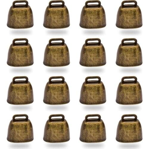 16PCS Vintage Style Metal Cow Bell, Animal Anti-Lost Accessories Bell,Used in Festive Cheering Calling Bell