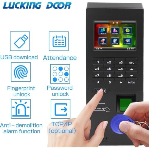 2.8inch 125Khz RFID Biometric Fingerprint Time Clock Access Control Keypad Electronic USB TCP/IP RS485 Time Attendance 2000 User