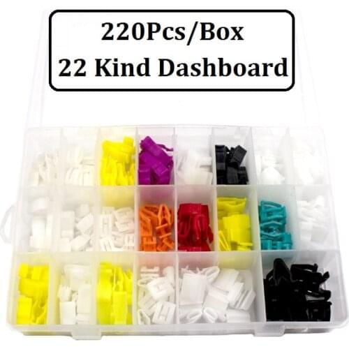 22 Kinds Instrument Panel Clip Fastener U-type Fixed Center Console Dashboard Car Plastic Clips