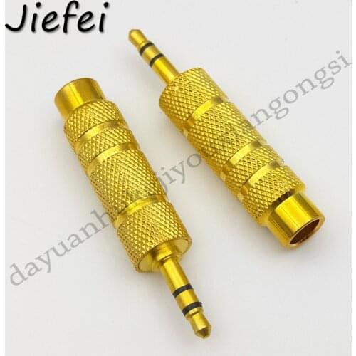 30PCS gold 1/8 " 3.5 mm Stereo Male Jack Plug to 1/4" 6.3 mm TRS Converter Audio Adapter Microphone Connector