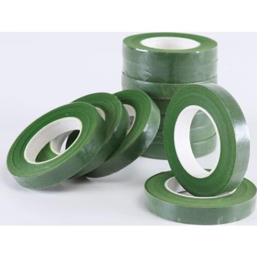 30 Yard 12mm Green Tapes DIY Flower Supplies Self-adhesive Bouquet Floral Stem Tape Artificial Flower Stamen Wrapping Florist