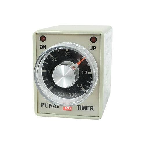 AH3-3 DC 24V 8 Pins DPDT 0-60 Seconds 60Sec Power on Delay Timer Time Relay