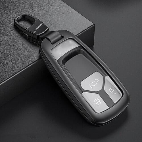 Aluminum Alloy TPU Car Remote Key Case Key Cover For Audi A4 Allroad B9 Q5 Q7 TT TTS 4M 8S 2016 2017 2018