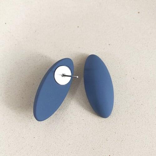 GorGor Stud Earrings Women Acrylic Candy Color Originality Statement Minimalist Oval Matte Refreshing Party Jewelry EZ-734