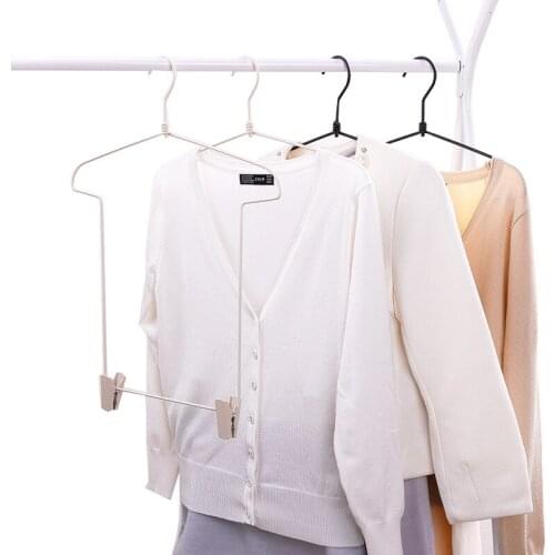 4pcs Clothes Set Metal Hanger Pants and Top Household Hanger Clip Integrated Clothes Hanging Suit Clothing Store Shop Hange