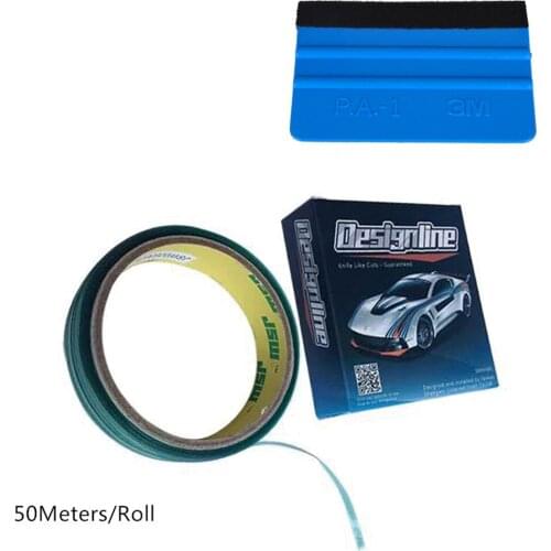 Knifeless Tape Design Line for Car Wrap Graphics Knifelesstape VINYL cut design Knife like cuts 3.5mmx50m + 3M Squeegee