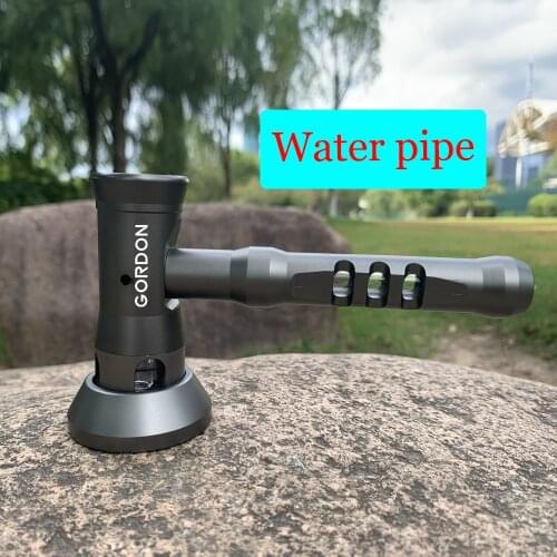 GORDON Metal Water Smoking Pipe 136MM Aircraft Aluminum Tobacco Herb Smoke Pipes
