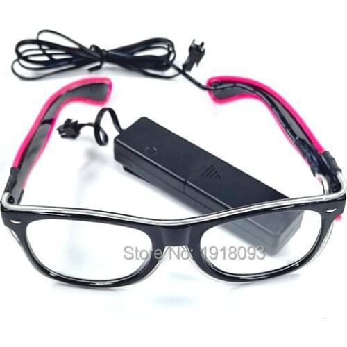 Blinking Glasses 30pieces EL Wire Flash Multicolor Sunglasses with Voice Controller Novelty Lighting Props Christmas Party Gift