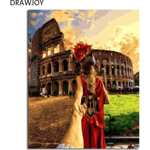 DRAWJOY Framed DIY Painting By Numbers DIY Oil Painting Painting&Calligraphy Hand Painted On Canvas Wall Art