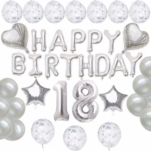 A Set Of Golden Birthday Decoration Party Supplies Metal Gold Latex 30 Inch Digital Aluminum Film Balloon Fathers Day Gift Love