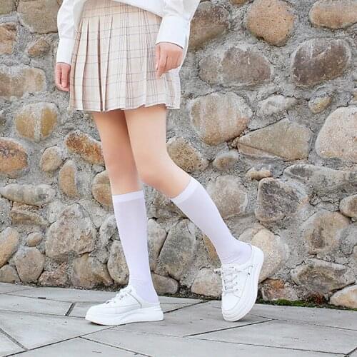 Nylon High Knee Socks Womens Thigh High Stockings Under Knee Stockings for Girls Ladies Long Sexy Stocking