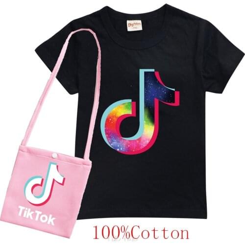 New Big Kids Clothes Girls 8 To 12 Summer T Shirt Cotton Cute Frog Tik Tok Teenage Boys Black Tops Toddler Children T-shirts