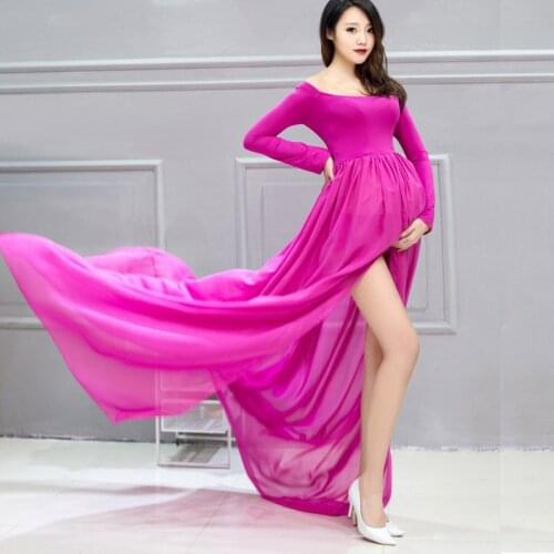 New style Maternity dress Pregnant Clothes Maxi Chiffon Dress Photography clothing women Maternity summer long pregnant Dress FD