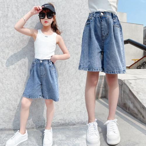 OBOVATUS Denim Shorts For Girls