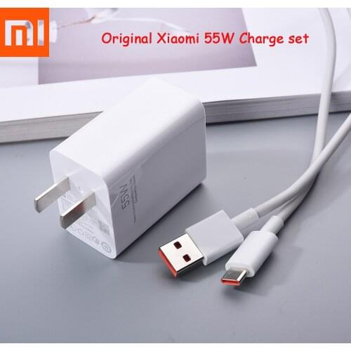 Original Xiaomi Charger 55W QC 4.0 US Turbo Adapter Type C Cable For MI 11 10 Pro 10T 10i X3 NFC Redmi K40 K30 10X 8A Note 9 Pro