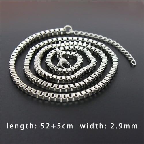 Fashion Titanium Steel Chain Stainless Steel Necklace Men Women Silver Plated Necklace Jewelry SN011
