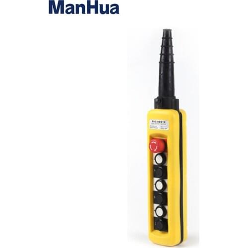 ManHua XAC-A6913 Waterproof Double Speed Hoist Crane pendant control station With Emergency control