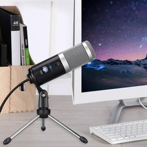 Microphone Professional Laptop Condenser USB Microphones For PC Computer Laptop Recording Studio Singing Gaming Streaming