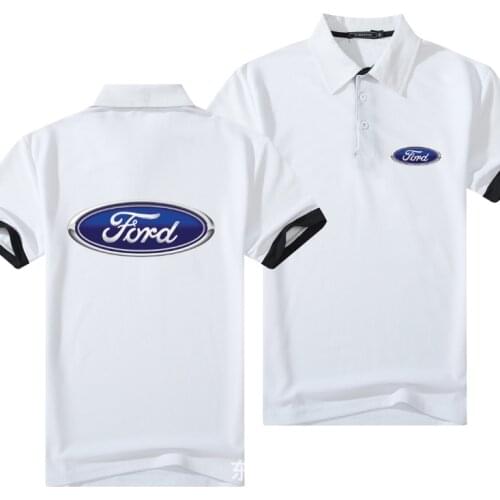 2020NEW Summer for Ford Polo Shirt Men Casual Cotton Solid Color Mens Breathable Short Sleeve Tee Golf Tennis Shirt