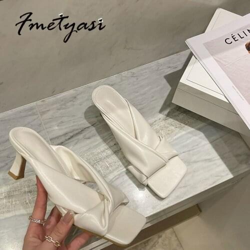 Sandals Women Summer Front Strap Thin Heels Square Toe Low Heel Shoes Patent Leather Ladies Shoes Peep Toe Fashion Elegant