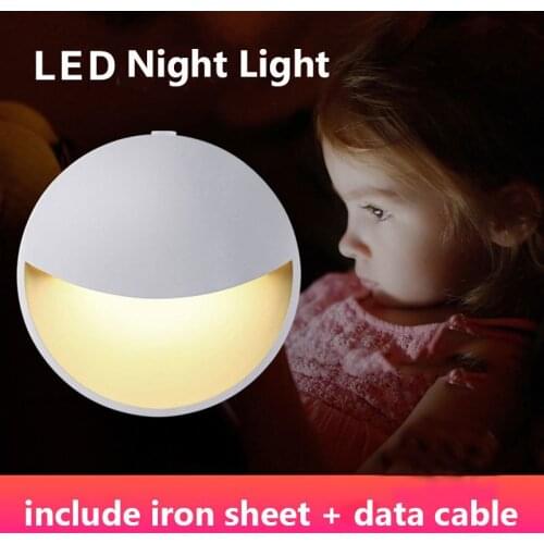 LED Light Sensor Night Light Or Button Switch USB Led Rechargeable Bedroom Wall Lamp Stairs Aisle Porch Kitchen Accessories Lamp