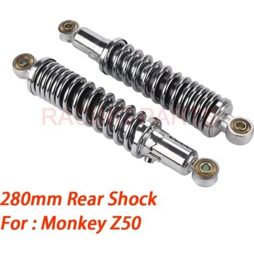Universal Silver 280mm Rear Shock Absorber Suspension for Motorcycle Monkey Bike Z50 DAX JC70 Motorbike Scooter