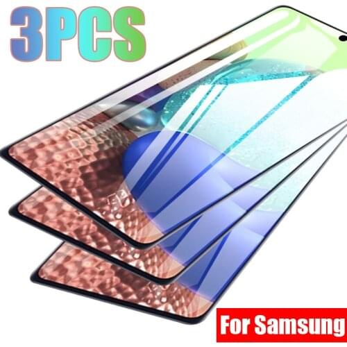 3Pcs Tempered Glass For Samsung Galaxy S20FE S21 A10 A50 A20E A70 A30S A40 A20 A71 A51 A31 Screen Protector Full Protective Film