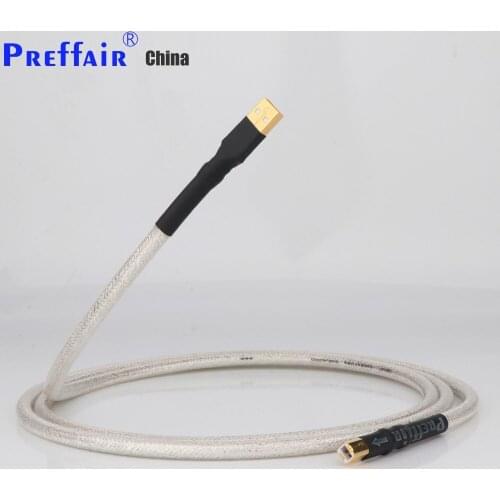Preffair 1PC Silver-plated QED Hifi usb Cable High Quality Type A to B DAC Data USB Cable