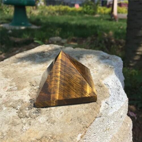 1pcs drop shipping 2inch natural tiger eye crystal pyramid polished gem healing crystals for home and office decoration