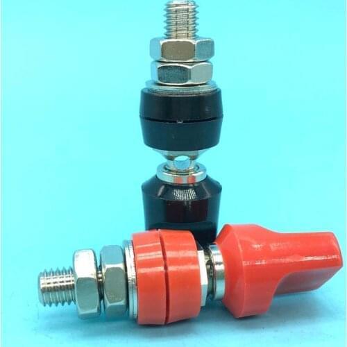 10PCS M8*60 Binding Post Banana Socket copper terminal 60A Banana Plug Jack Test probe Cable jack ConnectorS for 4mm Banana Plug