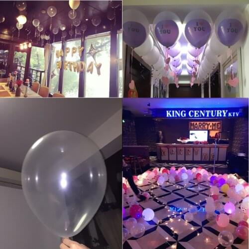 100pcs 50pcs Transparent latex balloon floating air ball pattern wedding birthday party decoration inflatable toys