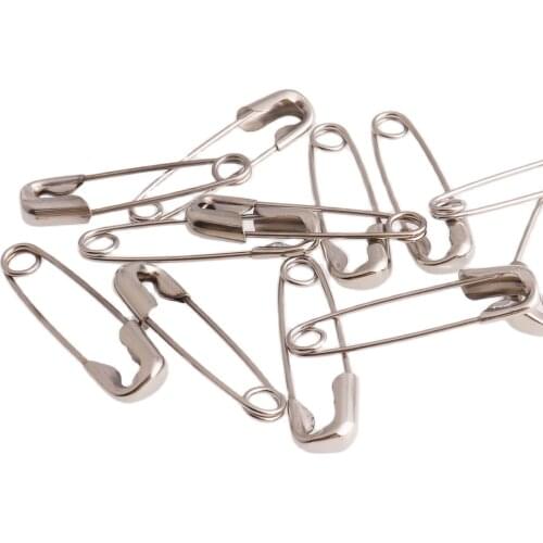 29mm Silver Safety Pins Copper Scarf Pins Brooch Pins Knitting Cross Pins for Garment DIY Jewelry Making Supplies
