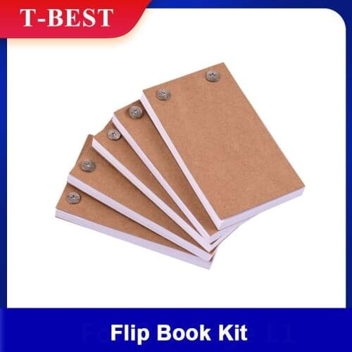 5pcs Blank Flip Book Kit Animation Paper Flipbook Binding Screws for LED Light Pad Drawing Sketching Animation Cartoon Creation