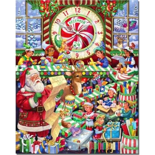 Santa Claus Diamond Painting Full Square/Round Mosaic Cross Stitch Home Warm Decoration Christmas Gift Childrens Favorite