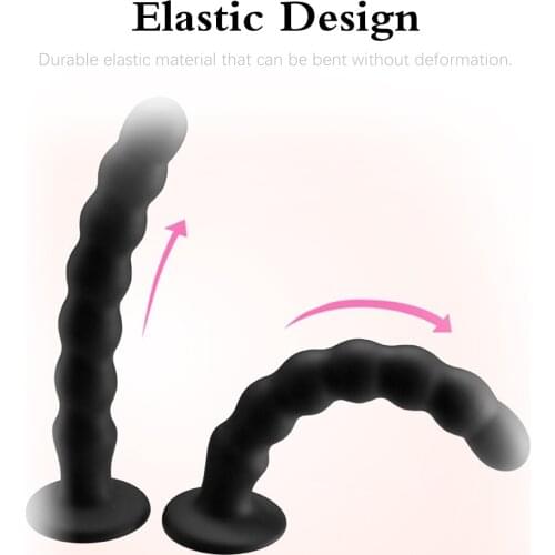 Anal Plug Prostate Massager Sex Products Vaginal Stimulator With Strong Sucker Silicone Bead Dildo Sex Toys for Man and Woman 18
