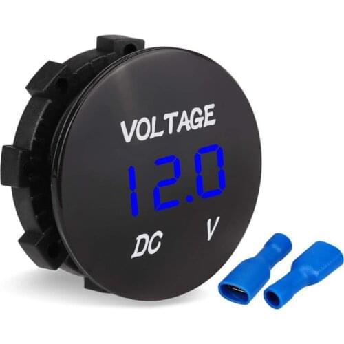 Car Motorcycle LED Digital Display Voltmeter DC Volt Meter 12V-24V