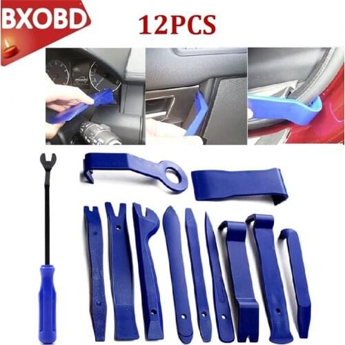 Auto Car Radio Panel Door 12PCS Portable Clip Pry Disassembly Tool Panel Trim Dash Audio Removal Installer Pry Kit Repair Tool
