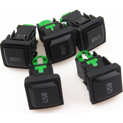 FHAWKEYEQ 5 x RCD510 RCD310 RCD300 Car USB Interface Adapter Switch For VW Scirocco Jetta MK5 Golf MK6 5KD 035 726A 5KD035726A