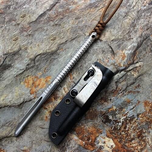 XGEDCTC4 titanium alloy thickening large straw tea knife EDC equipment