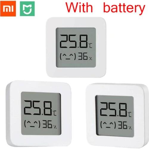 XIAOMI Bluetooth Digital Thermometer 2 LCD Screen Digital Moisture Meter Wireless Smart Temperature Humidity Sensor with battery