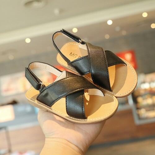 2021 Childrens Sandals High Quality Kids Shoes Baby Boy Girl Patchwork Summer Beach Sport Soft Leather Sandals Shoes Sneakers