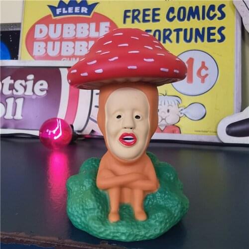 Kawaii Anime Figure Kawaii Farm Mushroom Jun Soft Rubber Piggy Bank Model Boy Girl Kids Toys Ornaments Figurine