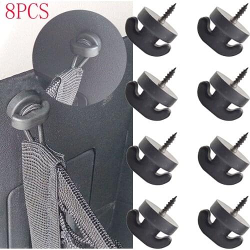 2/4/8/pcs Car Storage Net Buckle Screw Fixed Hanging Hook for Auto Interior Rear Trunk Ring Universal Storage Bag Mesh Hooks