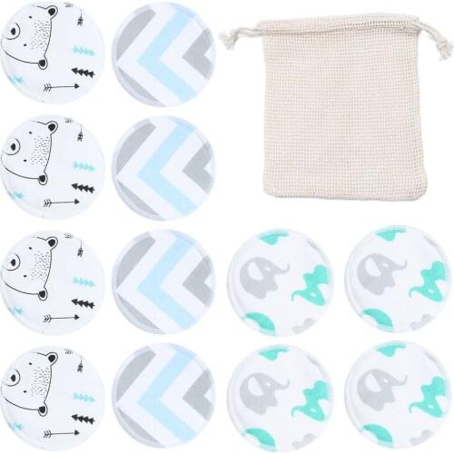 Reusable Bamboo Makeup Remover Pads 5pcs 12pcs Pack Washable Rounds Cleansing Facial Cotton Make Up Removal Pads Tool