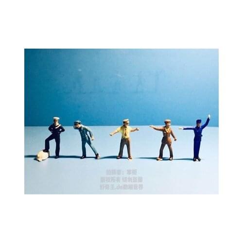 Super supre mini 1/87 PVC FIGURE Simulation Doll Model Toy sand table Traffic police, military police 5pcs/set