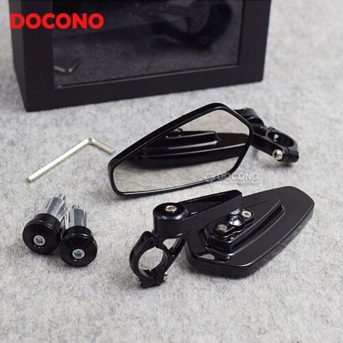 Motorcycle 7/8" 22mm handlebar end side rearview mirror For yamaha yzf r1 r3 r6 r25 fz6 xj6 jog valentino rossi ybr