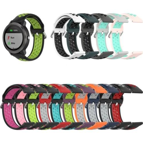 Soft Silicone Watch Strap Watchband for Garmin Vivoactive3/Venu/Vivomove HR /forerunner 245 645 Smart Watch Bracelet Accessories
