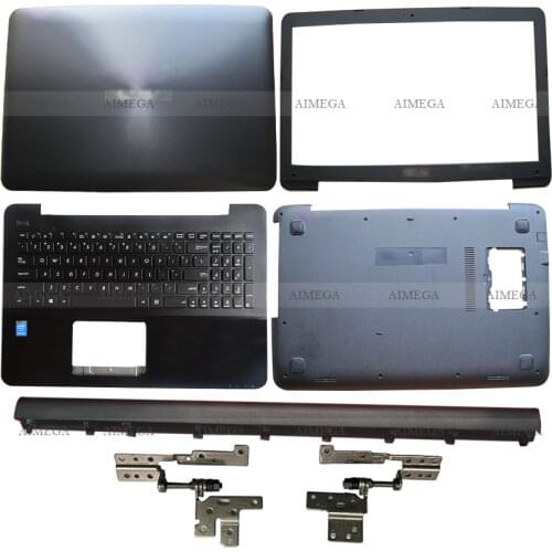 NEW Laptop LCD Back Cover/Front Bezel/Hinges Cover/Palmrest/Bottom Case For ASUS A555 X555 K555 F555 X554 F554 K554 W519L VM590L